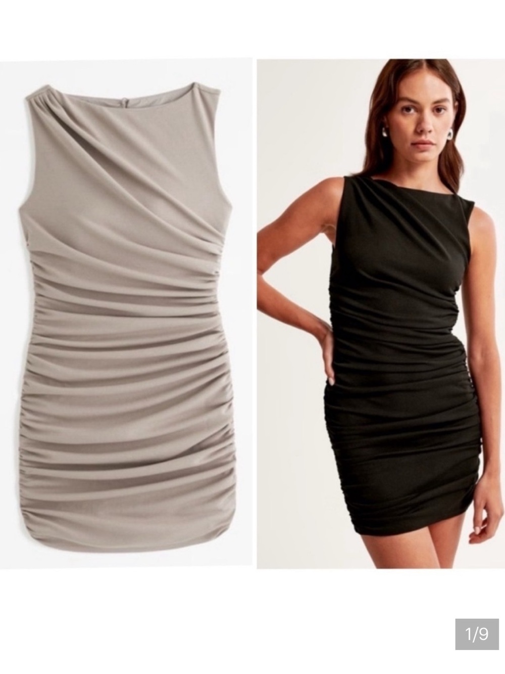 Abercrombie & Fitch Sleeveless Draped Slash Mini Dress